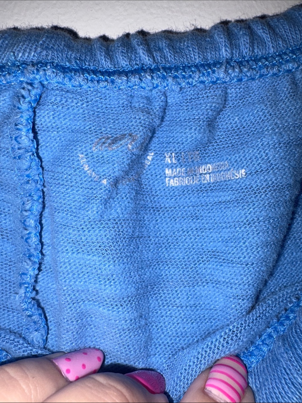 Aerie Blue Wide-Leg Lounge Pants with Drawstring - Picture 5 of 5